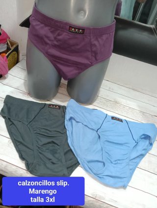 Lote 3 calzoncillos slip algodón talla 3XL