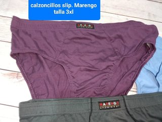 Lote 3 calzoncillos slip algodón talla 3XL