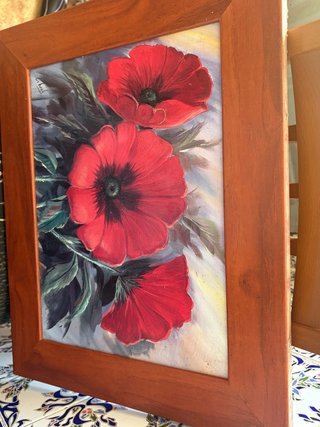 Cuadro de Amapolas Rojas