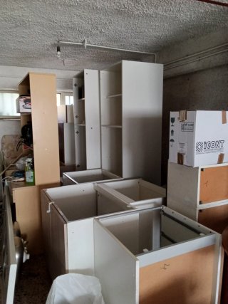 Cucina angolare legno e acciaio
