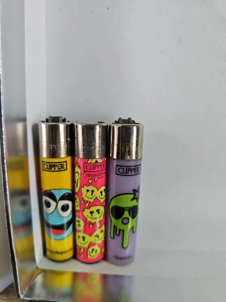Lote 3 mechero Clipper diseños emoji