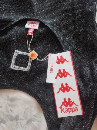 Body Kappa donna nero/argento