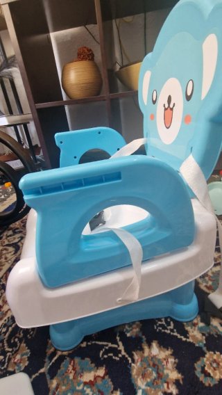 Silla Comedor Bebé Oso Azul