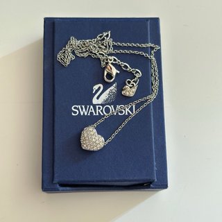 Collar Corazón Swarovski Plata y Cristales