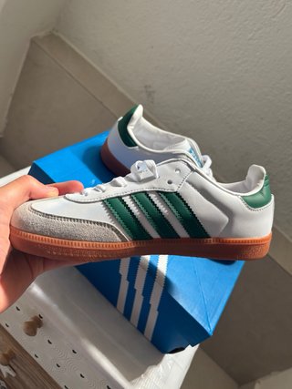 Adidas Samba OG Blancas y Verdes