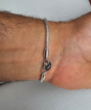 Pulsera Plata Ley 925 Hombre