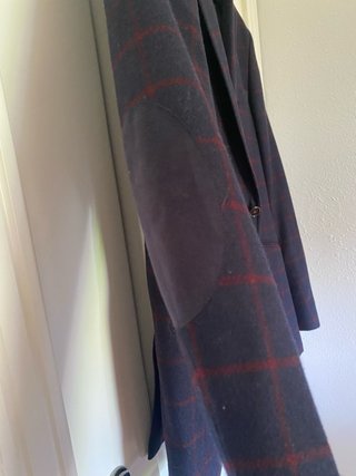 Chaqueta de cuadros hombre azul y rojo