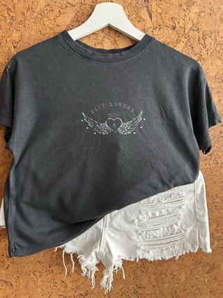 Camiseta  #Brownie Negra Estampada