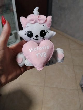 Gattina in pannolenci personalizzabile