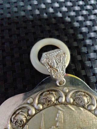 Medalla Cuna Niño Jesús Antigua Plata