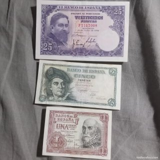 Lote 3 Billetes Antiguos Españoles