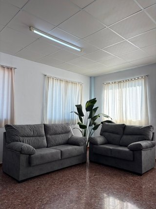 Sofá 3 plazas + Sofá 2 plazas gris - envio gratis