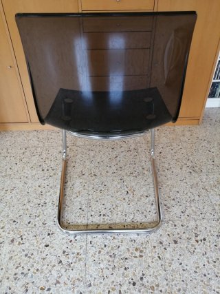 Silla TOBIAS IKEA transparente ahumado