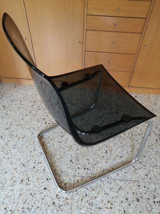 Silla TOBIAS IKEA transparente ahumado