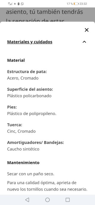 Silla TOBIAS IKEA transparente ahumado