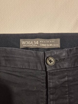 Pantalón Chino Hombre Primark Azul marino