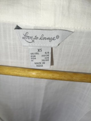 Blusa kimono Love to Lounge blanca talla M