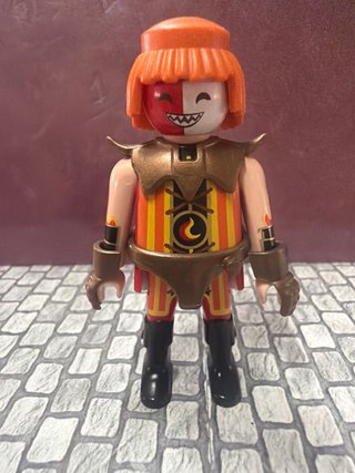 Playmobil Figura Payaso Naranja y Rojo