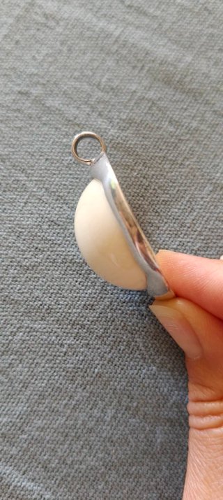 Colgante Tous blanco, plata
