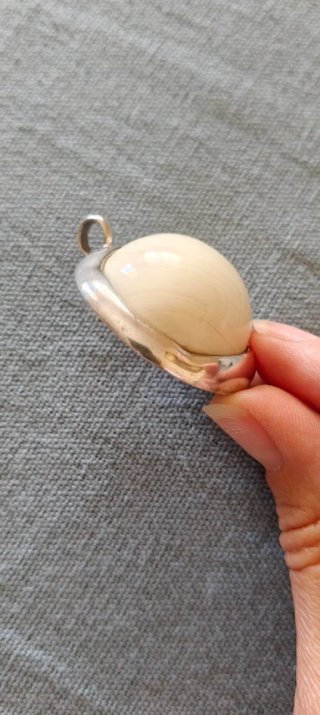 Colgante Tous blanco, plata