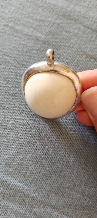 Colgante Tous blanco, plata