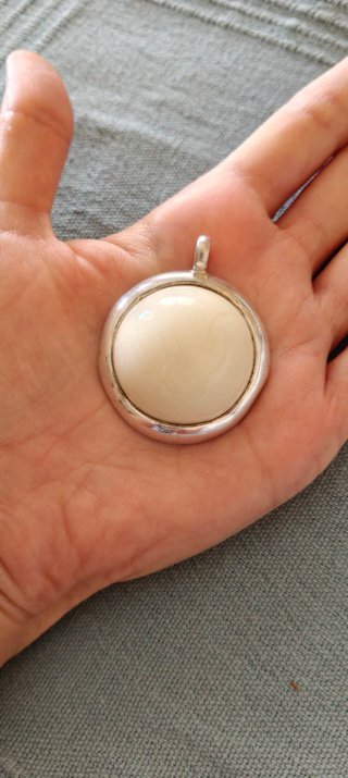 Colgante Tous blanco, plata