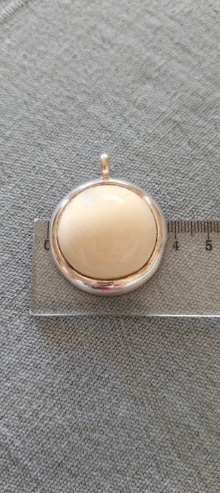 Colgante Tous blanco, plata