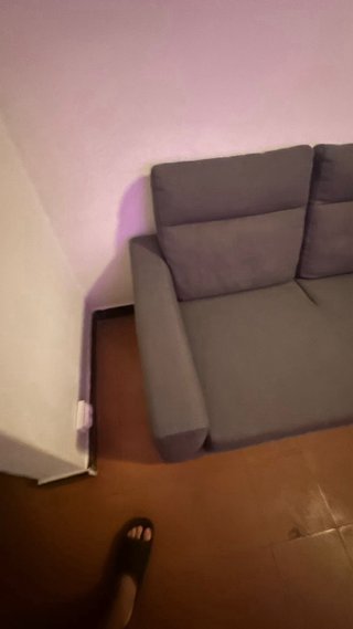 Sofá modular gris de tela