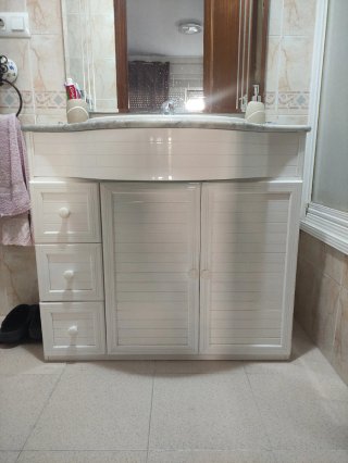 Mueble lavabo aluminio