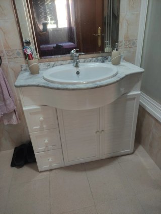 Mueble lavabo aluminio