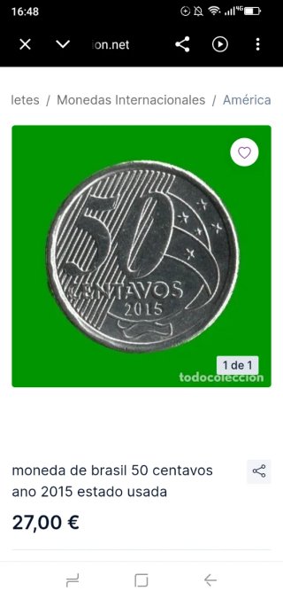 Moneda Brasil 50 Centavos 2009