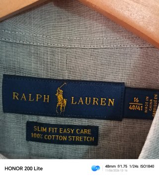 Camisa Polo Ralph Lauren gris