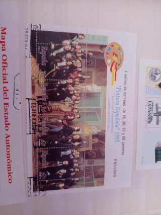 Sellos Pintura Española 1995 y Exfilna '95