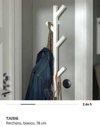 Colgador de pared IKEA TJUSIG blanco