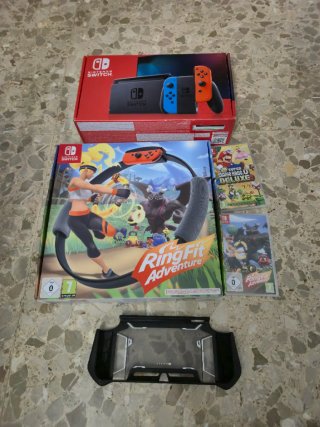 Nintendo Switch + Ring Fit Adventure + Mario U