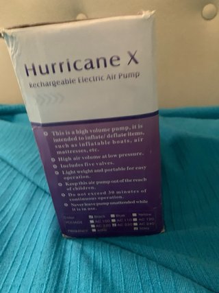 Pompa Elettrica Ferrino  Ricaricabile Hurricane X