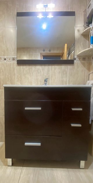 Mueble de baño wengué 80cm