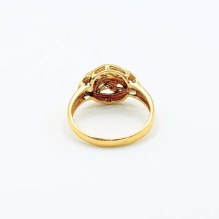 Anillo de oro combinado de 18k, 3.35 g, T-18.