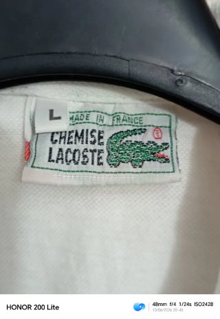Camiseta Polo Lacoste Blanca para 15 años