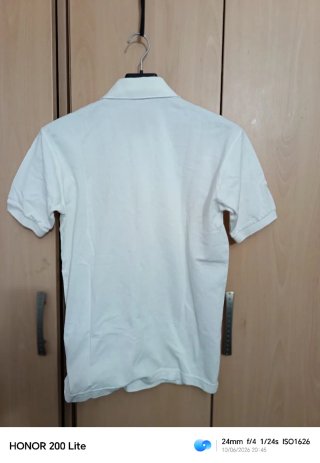 Camiseta Polo Lacoste Blanca para 15 años