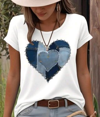 Camiseta Corazón Vaquero