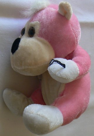 Peluche Gorilla rosa altezza cm 14 x 10 come nuovo