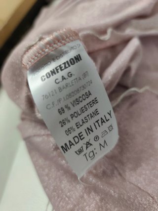 Maglia rosa glitter manica lunga M