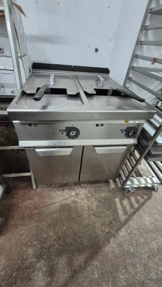 Freidora industrial doble acero inoxidable