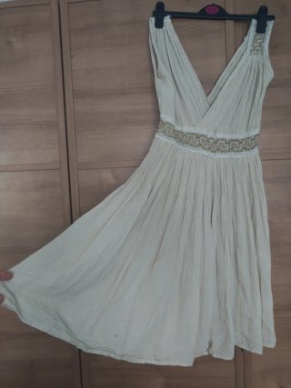 Vestido Verano Crema Vuelo T-S
