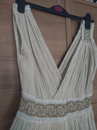 Vestido Verano Crema Vuelo T-S