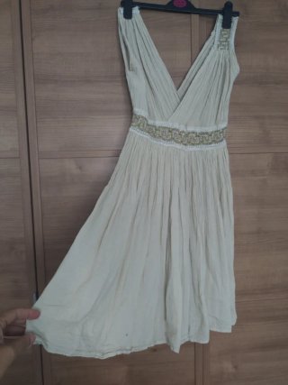 Vestido Verano Crema Vuelo T-S