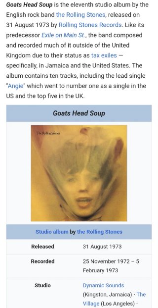 LP de The Rolling Stones: "Goats Head Soup" (1973)