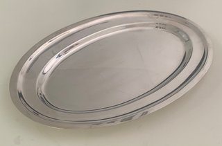 2 Bandejas de mesa Plateadas