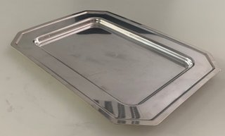 2 Bandejas de mesa Plateadas
